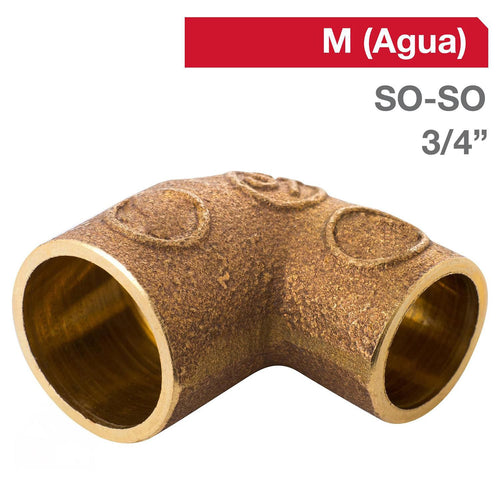 Codo Bronce So/So 3/4" 5U