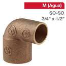 Codo Bronce So - So 3/4 "1/2 " 1 Unidad(Es)