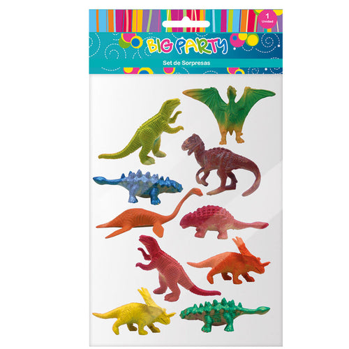Set Sorpresa Dinosaurios En Bolsa 10 Unidades Big Party
