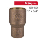 Copla Bronce So/So 1" X 3/4" 1U