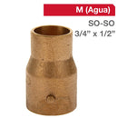 Copla Bronce So/So 3/4 Pulg X 1/2 Pulg 1 Un