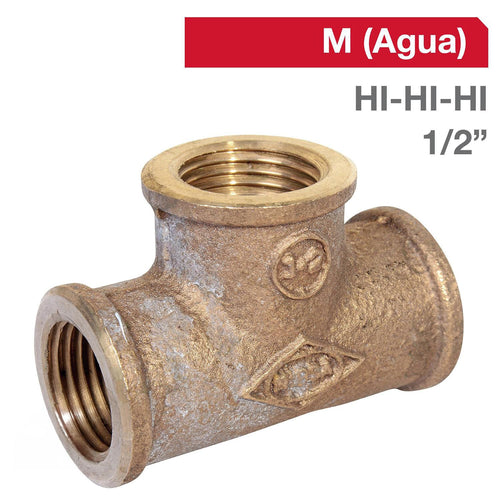 Tee Bronce Hi/Hi/Hi 1/2" 1U
