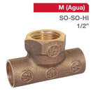Tee Bronce So/So/Hi 1/2" 1U