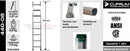 Escalera Aluminio Recta Simple 2.44 Mts. 8 Peldaños Cuprum