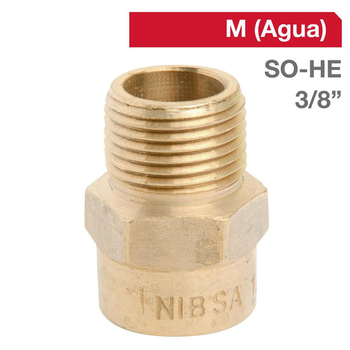 Terminal Bronce So/He 3/8" 1U