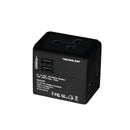 Adaptador Universal para Viajes Negro 2 USB 6A - Tecnolab
