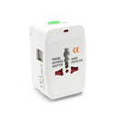 Adaptador Universal para Viajes Blanco 2 USB 6A - Tecnolab