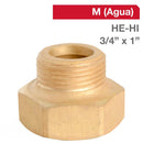 Niple Bronce He/Hi 3/4" X 1" 1U