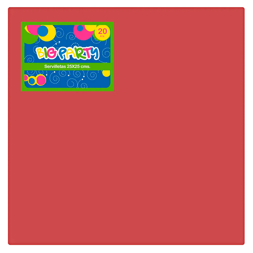 Set Servilletas Dieciocheras Roja 25 X 25 Cm 20 Unidades Big Party