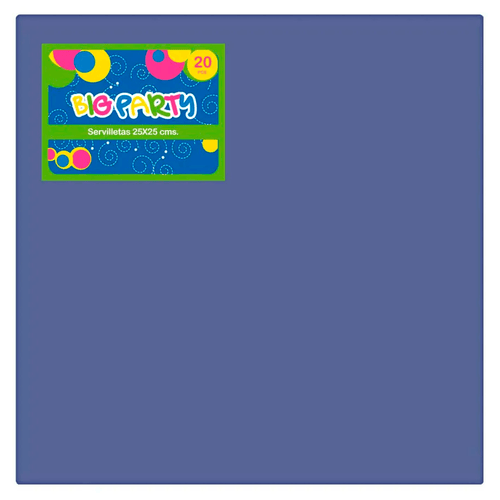 Set Servilleta Azul 25 X 25 Cm 20 Unidades Big Party