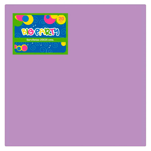 Servilleta Lila 25 X 25 Cms 20 Unidades Big Party