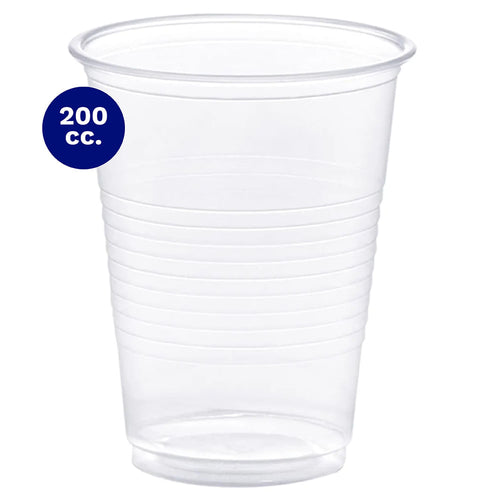 Vasos Plasticos Transparentes 200 Cc 50 Unidades Big Party