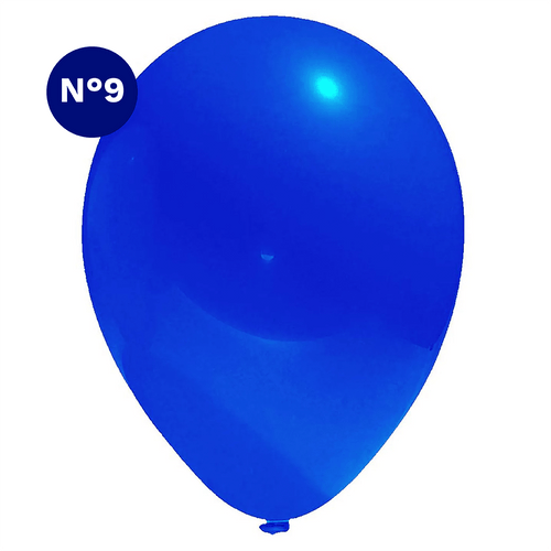 Globos Color Azul 25 Unidades N°9 Big Party