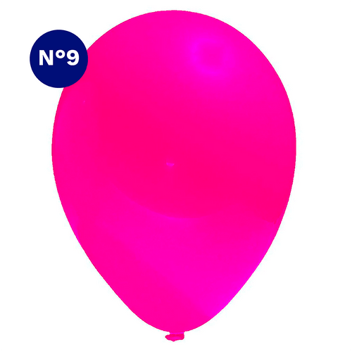 Globos Color Fucsia 25 Unidades N° 9 Big Party