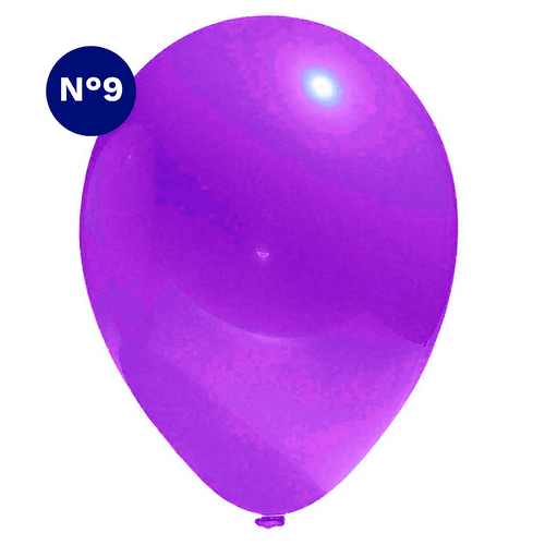 Globos Color Morado 25 Unidades N° 9 Big Party