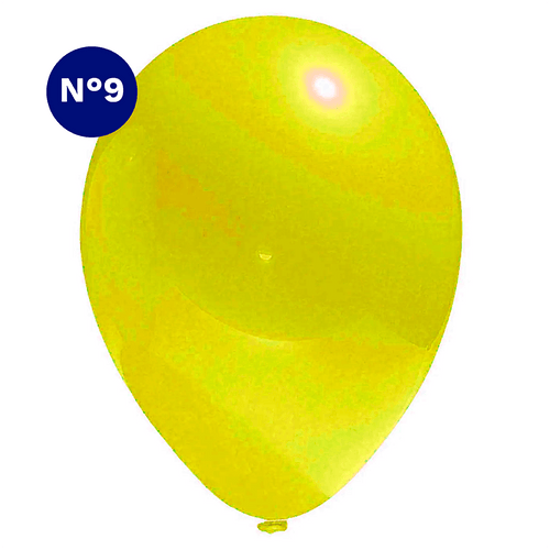 Globos Color Amarillo 25 Unidades N° 9 Big Party