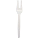 Tenedor Plástico Blanco 25 Un