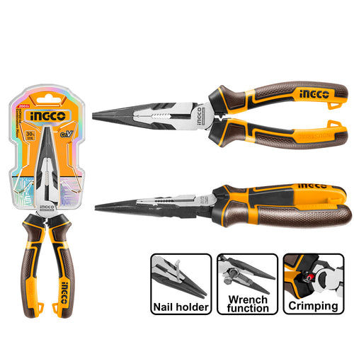 Alicate De Punta Larga Industrial 160Mm/6" Ingco Hhlnp28160