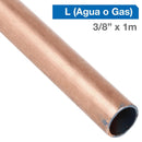 Cañeria L Cobre Gas/Agua 3/8" X 1 M