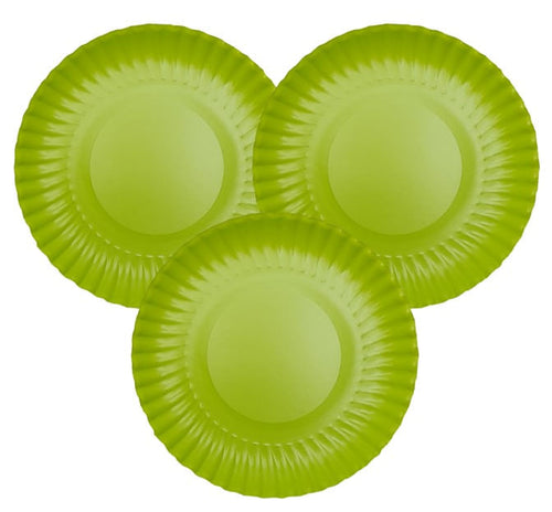 Plato Carton Verde Lima 23 Cm 10 Unidades Cory