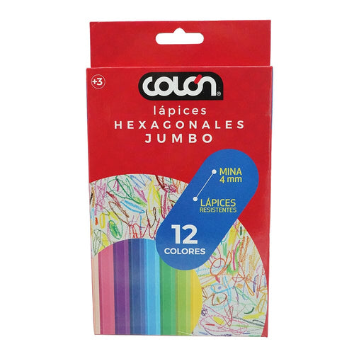 Lapices 12 Colores Jumbo COLON 