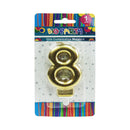 Vela Metalica Gold/Silver/Rose Gold N°8 Big Party
