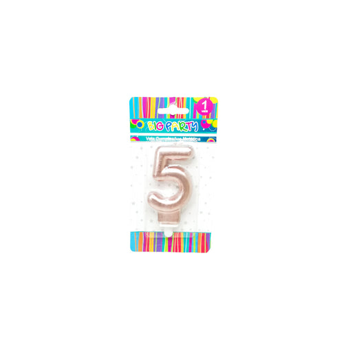 Vela Metalica Gold/Silver/Rose Gold N°5 Big Party