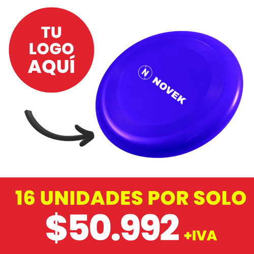 Frisbee Plastico Azul (Impresion full color)