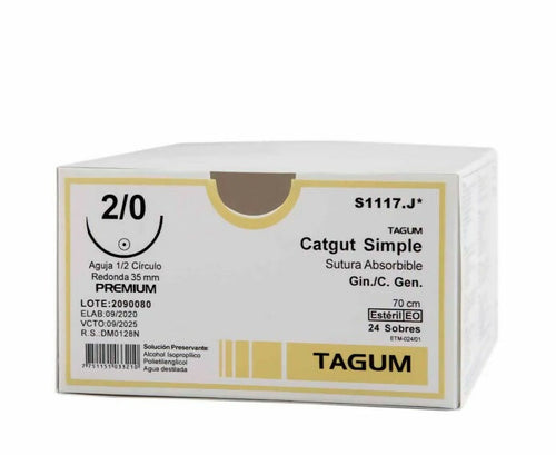 DM 3 CATGUT SIMPLE 1 HR 35 - 70 CM - CAJA X 24 UN