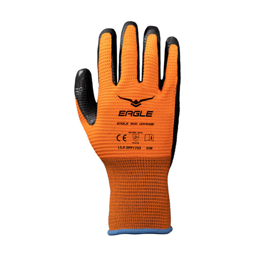 Guantes de Seguridad 1600 Naranjo 9/L