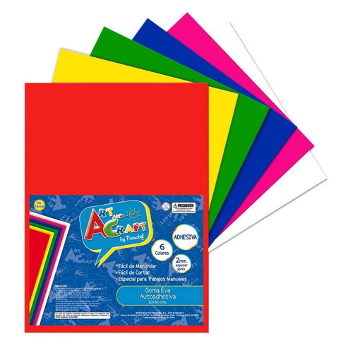 Goma Eva Autoadhesiva 2 Mm 6 Piezas