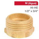 Reduccion Bronce Hi/He 1/2" X 3/4" 1U