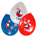 Set 12 Globos Chile Impresos Big Party
