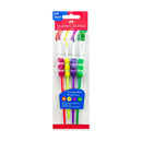 Pincel Esc. Bl. 4 Pc N2-6-10-12 Pastel