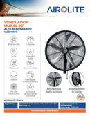 VENTILADOR MURAL AIROLITE V20MAV6
