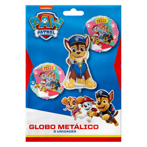 Set 3 Globos Foil Paw Patrol