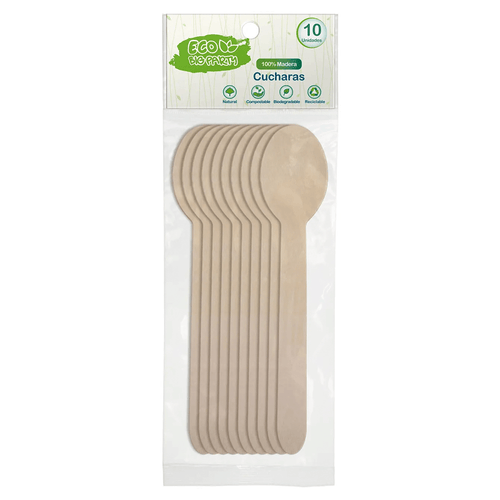 Cuchara Madera 10 Unidades Big Party
