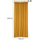 Cortina Tela 140X230Cm Ocre