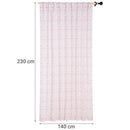 Cortina Tela 140X230Cm Boton Rosa Multicolor