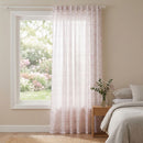 Cortina Tela 140X230Cm Boton Rosa Multicolor