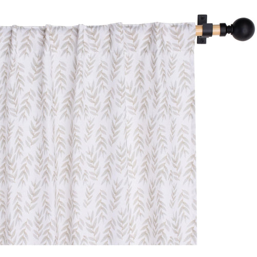Cortina Tela 140X230Cm Ramitas Oliva Multicolor