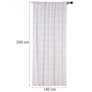 Cortina Tela 140X230Cm Ramitas Oliva Multicolor