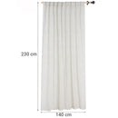 Cortina Tela 140X230Cm Zigzag Celeste