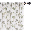 Cortina Tela 140X230Cm Tropical Toi Blanco/Verde