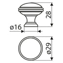 Pomo 29Mm Zamac Cuero Mate