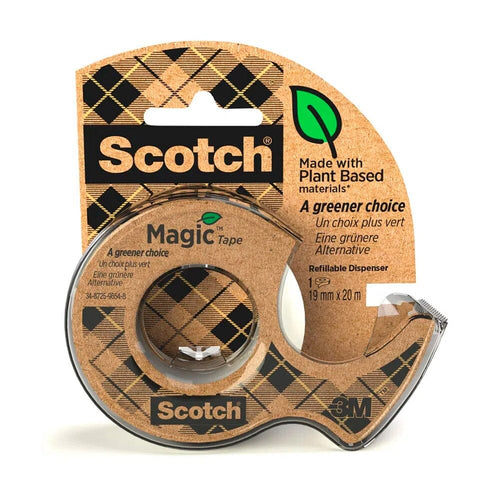 CINTA ADHESIVA MAGICA 19 MM X15.2 MT GREENER CON DISPENSADOR Dipy 