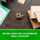 Cinta Adhesiva Mágica Greener Con Dispensador 19 Mm X15 Mt