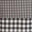 Cortina Cocina Cuadrille Negro 2 Paños 70X115 Cm