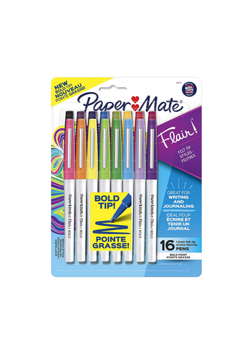 Bolígrafo Flair Point 1.2 Mm X16 Colores