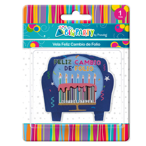 Vela Feliz Cambio De Folio Big Party